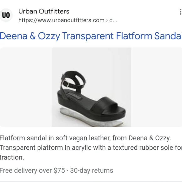 Denna & Ozzy Urban Outfitters acrylic platform sandal 90s style - Picture 2 of 5